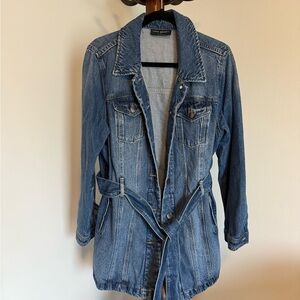 Lane Bryant Blue Denim Jacket with Belt